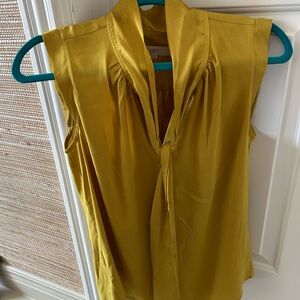 LOFT Mustard Sleeveless Blouse